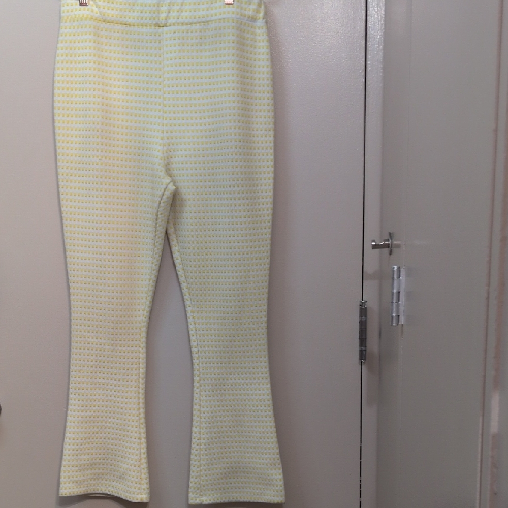 FAIR Urban Outfitters Yellow Patterned flare Leggings, size XL